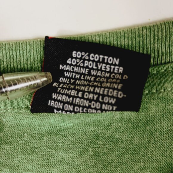 Red Stripe Jamaica Lager Beer T Shirt Mens Medium Green Short Sleeve Applique - Picture 5 of 5